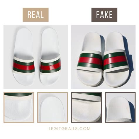 gucci slides women not fake|How To Spot Fake Vs Real Gucci Slides – LegitGrails.